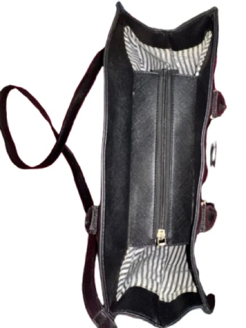 Carlos by Carlos Santana Black Leather Laptop Tote with Removable Strap